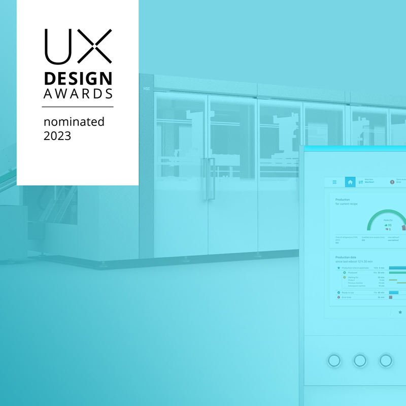 User Interface von OPTIMA kombiniert mit dem Logo des UX Design Award