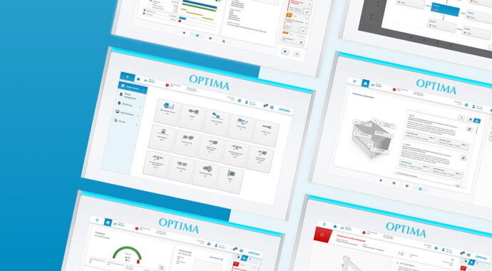 Screendesign für OPTIMA Verpackungsmaschinen