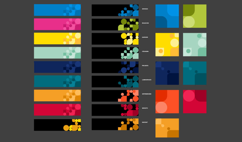 Verschiedene Grid-Ansichten der Header der neuen uid.com