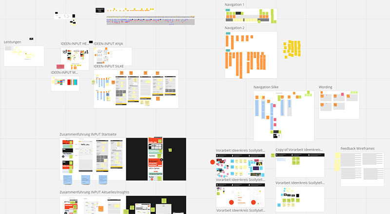 Konzeptboard der neuen www.uid.com