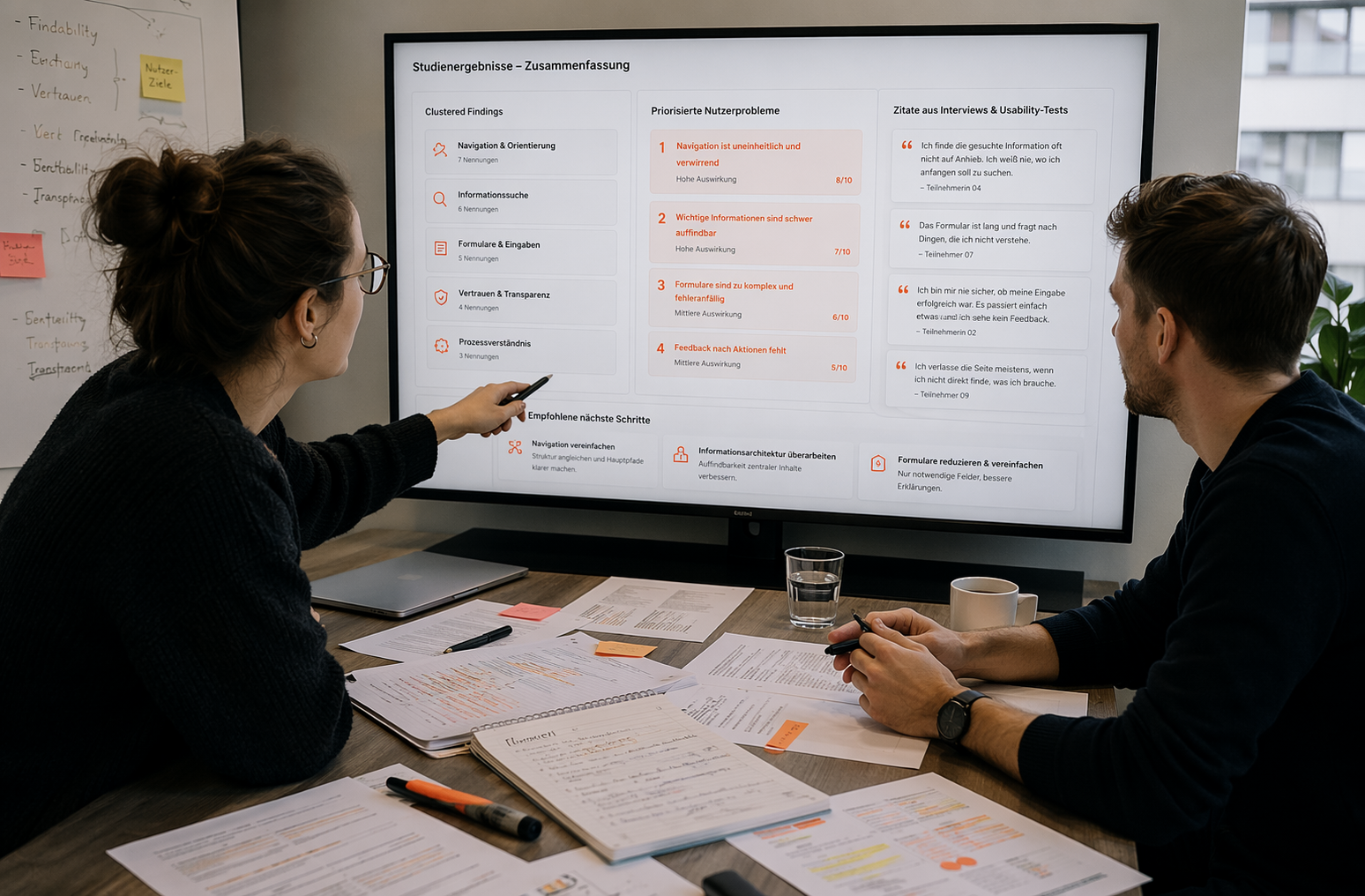 UID_Insight_KI-User-Research_2 KI Researcher bei der Auswertung eines Usability Tests